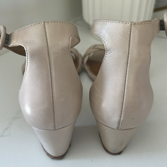 Bernardo Bethany Ankle Strap Braided Leather Block Heels Womens Size 9 - Picture 9 of 16